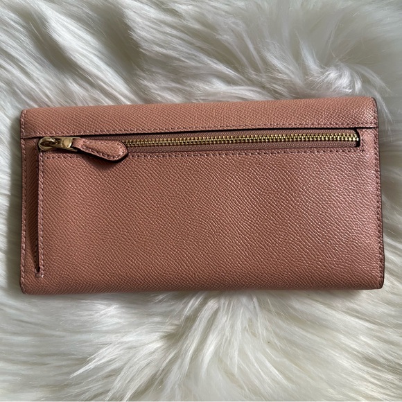 Coach Pink Crossgrain Snap Trifold Wallet - Picture 4 of 7